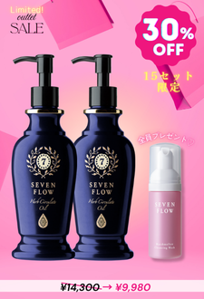 【OUTLET SALE】セブンフロー<br />
ハーブサーキュレイトオイル (リニューアル前)2本セット（化粧用オイル）