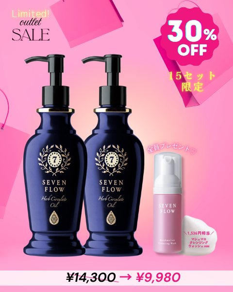 【OUTLET SALE】セブンフロー<br />
ハーブサーキュレイトオイル (リニューアル前)2本セット（化粧用オイル）